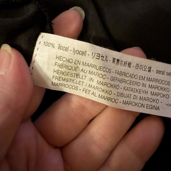 Zara Women XS Fillsens Black Strappy Midi Slip Dress Slit Glam Party Grunge Goth - Picture 5 of 5